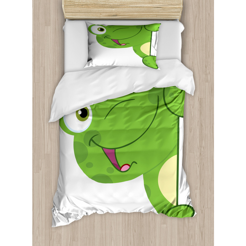 Cartoon Smiling Animal Duvet Cover Set