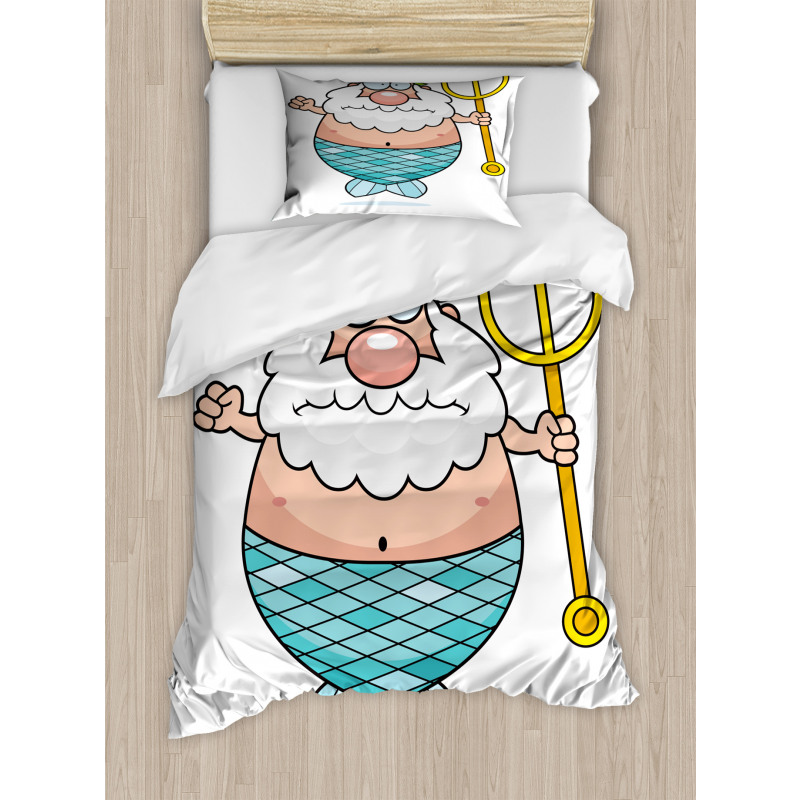 Funny Cartoon Angry King Duvet Cover Set