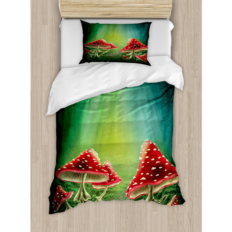 Mysterious Mushrooms Duvet Cover Set