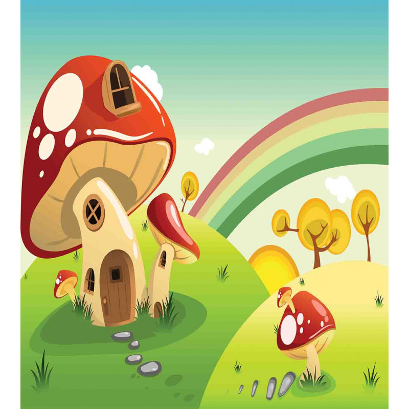 Farm Field Rain Mushroom Duvet Cover Set