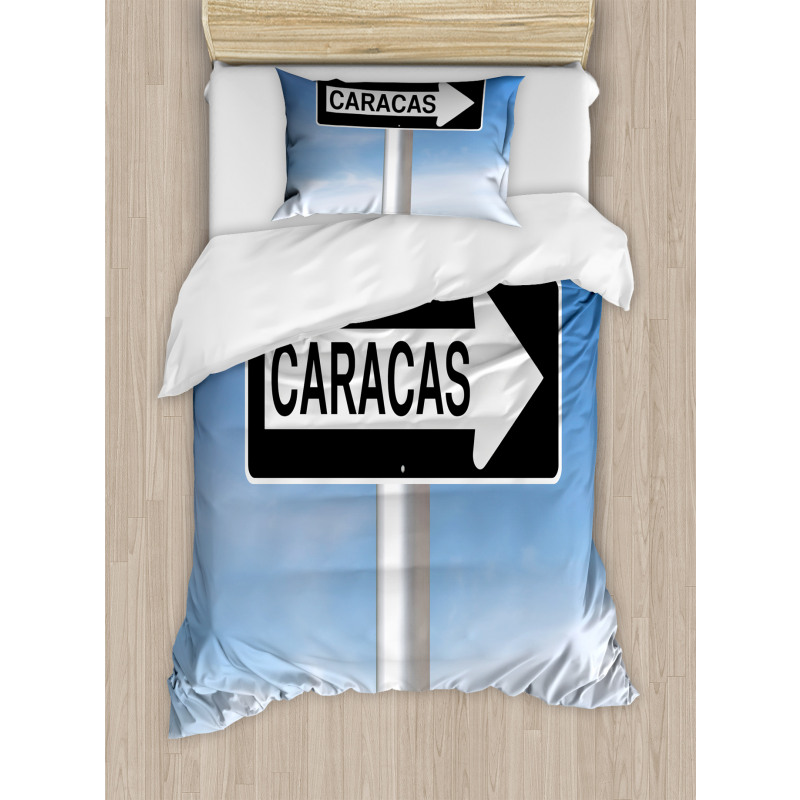 Caracas Lettering Sign Duvet Cover Set