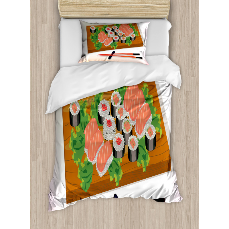 Plate of Tasty Food Duvet Cover Set