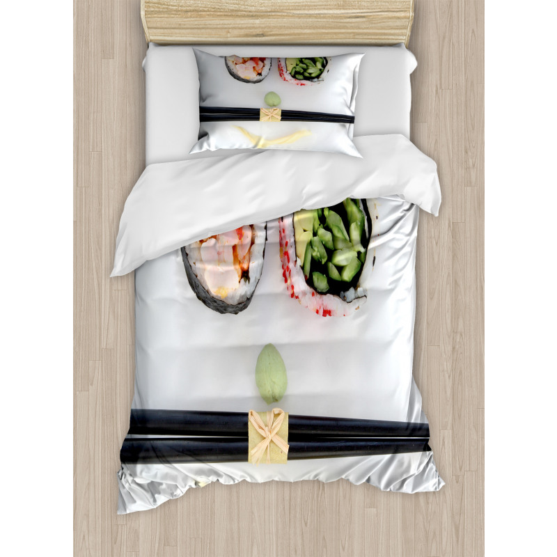 Sushi Smile Plate Top Photo Duvet Cover Set