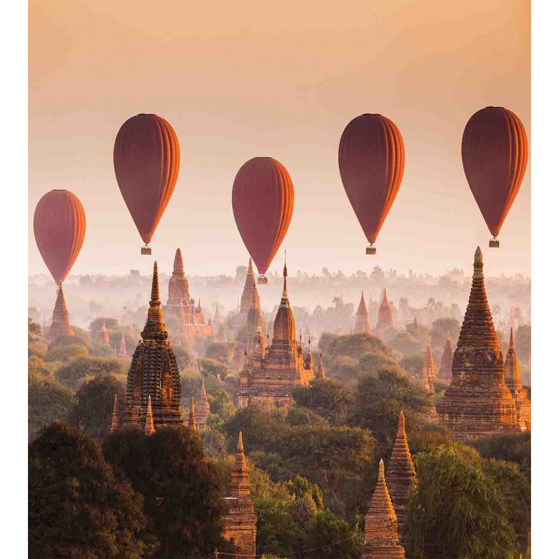 Hot Air Balloon Myanmar Duvet Cover Set
