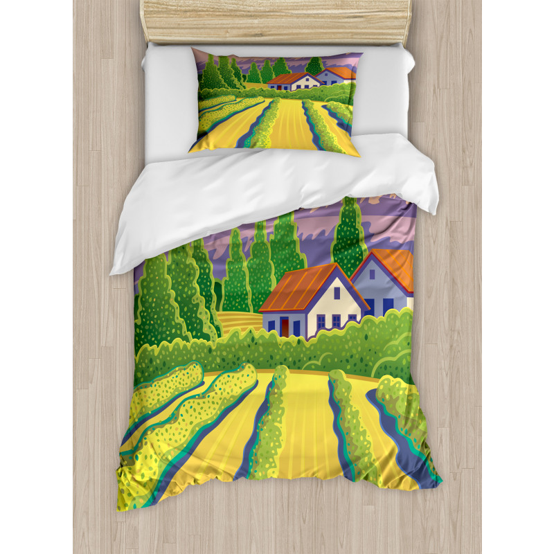 Vineyard Farm House Duvet Cover Set
