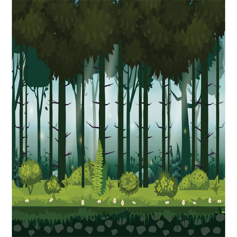 Mystic Forest Trees Twilight Duvet Cover Set