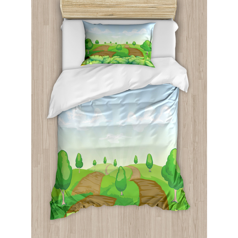 Idyllic Farm Fields Duvet Cover Set