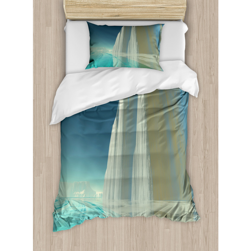 Graphic Frigid by the Sea Duvet Cover Set