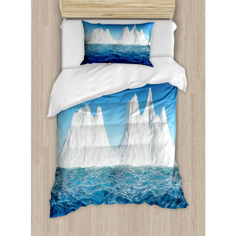 Antarctic Scene in Ocean Duvet Cover Set