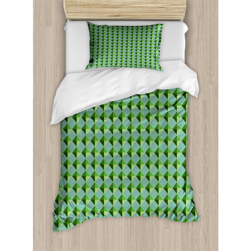 Modernistic Squares Duvet Cover Set