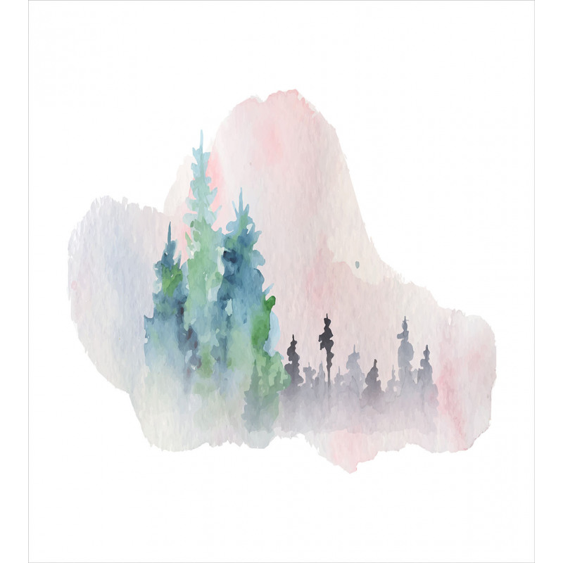 Watercolor Forest Artwork Duvet Cover Set