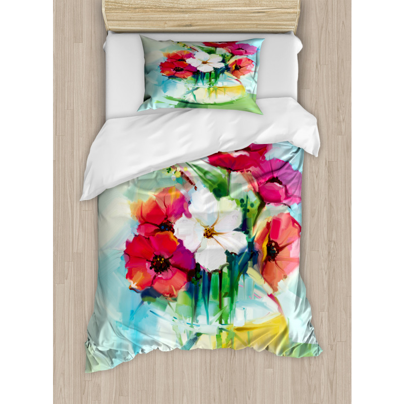 Flowers in a Vase Art Duvet Cover Set