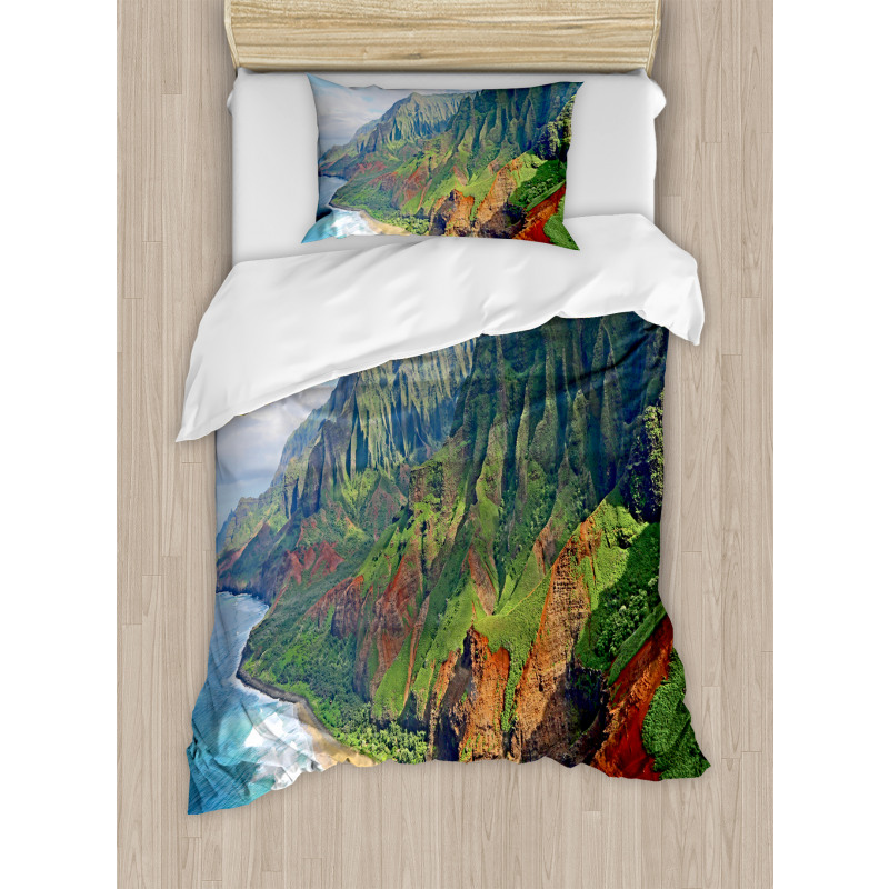 Na Pali Coast Kauai Sea Duvet Cover Set