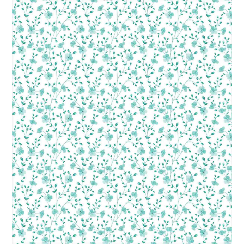 Pattern with Flower Stem Duvet Cover Set