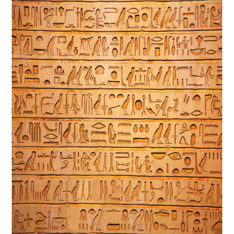 Hieroglyphs Composition Duvet Cover Set
