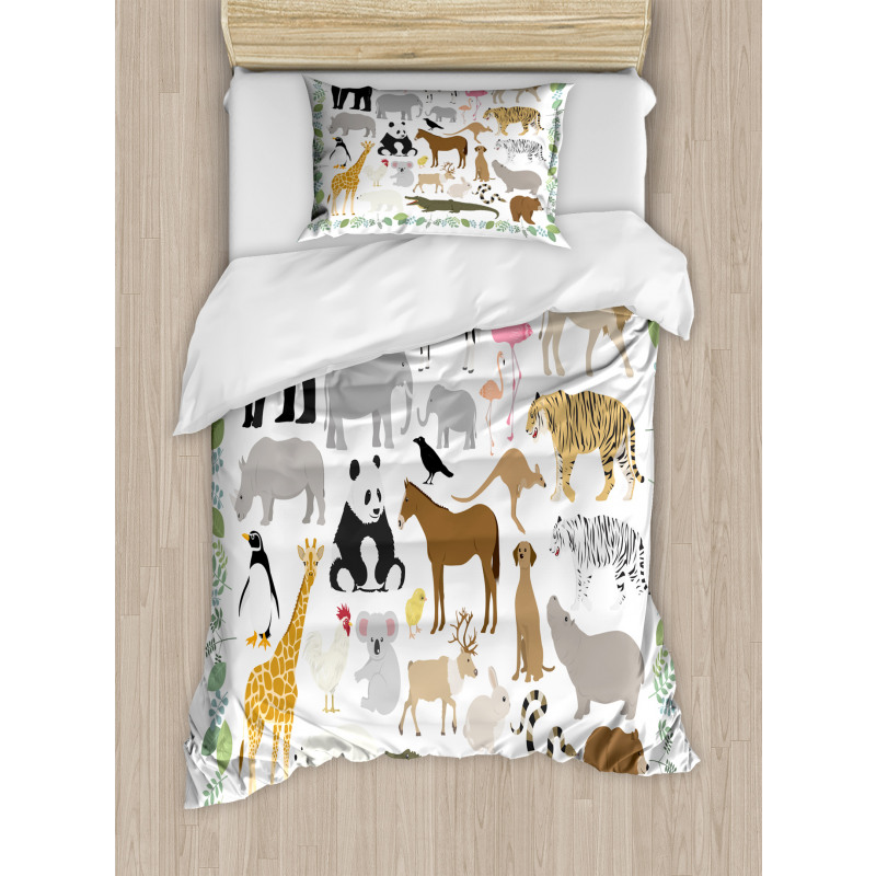 Assorted Forest Creatures Duvet Cover Set