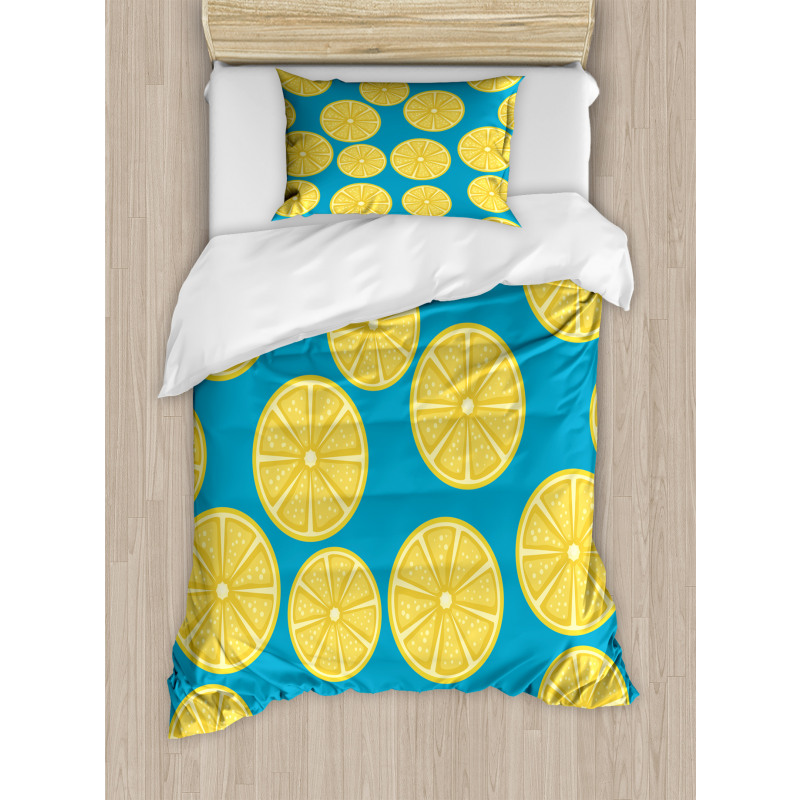 Vivid Citrus Slices Art Duvet Cover Set