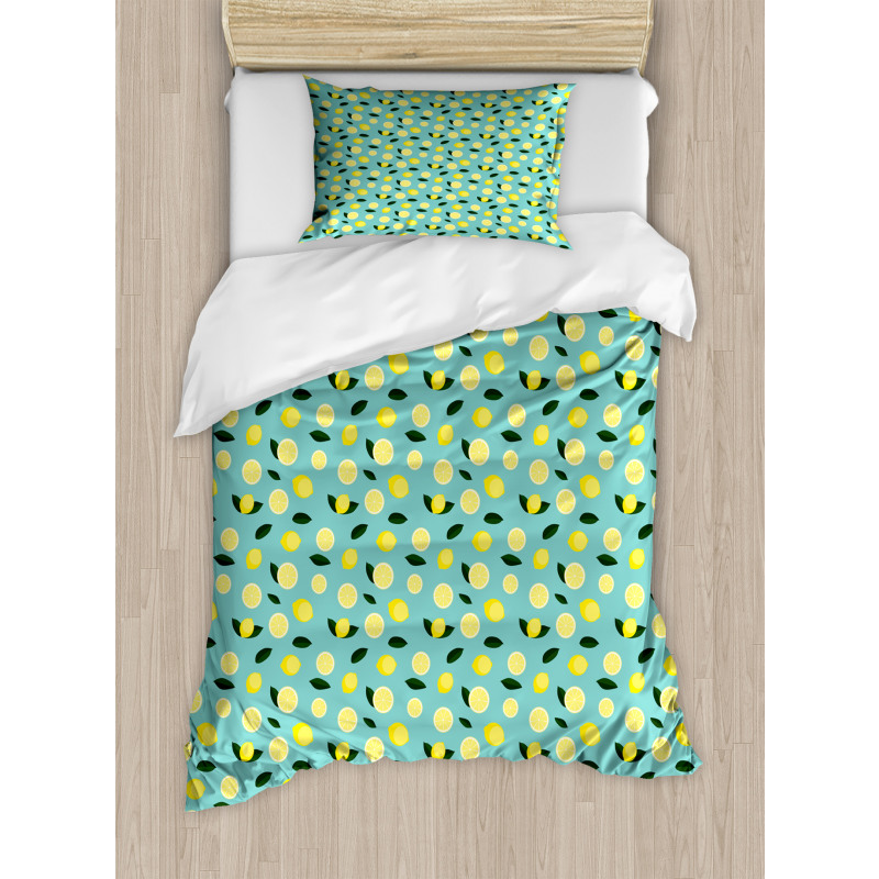 Citrus Slices Rhythmic Art Duvet Cover Set