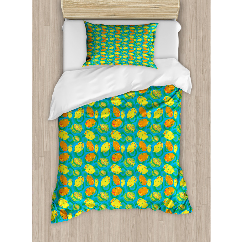 Funky Color Citrus Cartoon Duvet Cover Set