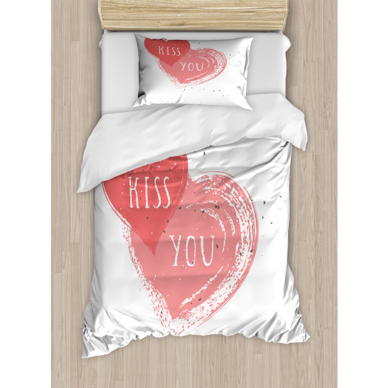 Kiss You Hearts Duvet Cover Set