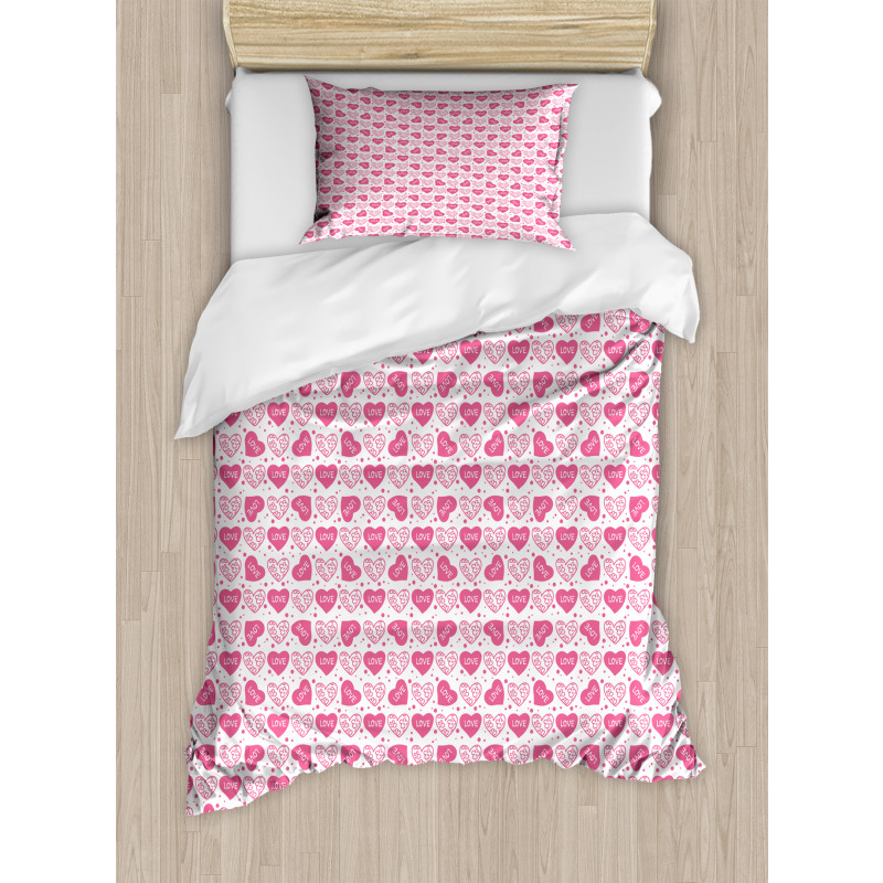 Floral Love Heart Duvet Cover Set