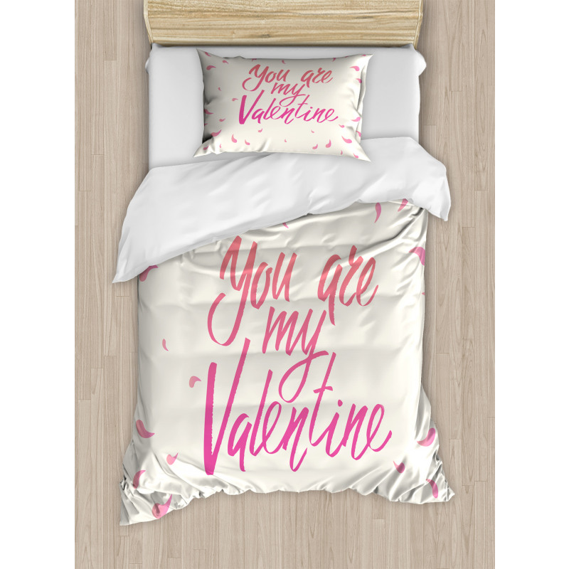 Romance Words Duvet Cover Set