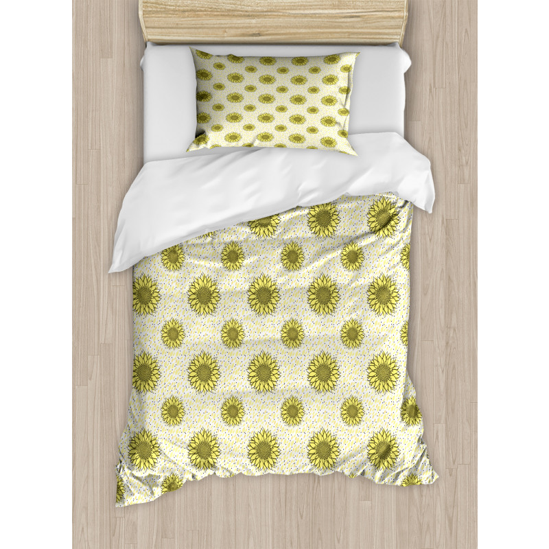 Sunflowers Spots Duvet Cover Set