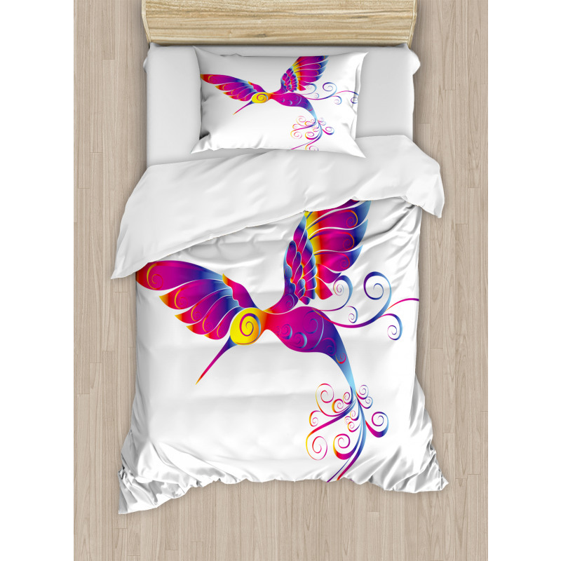 Feather Hummingbird Duvet Cover Set