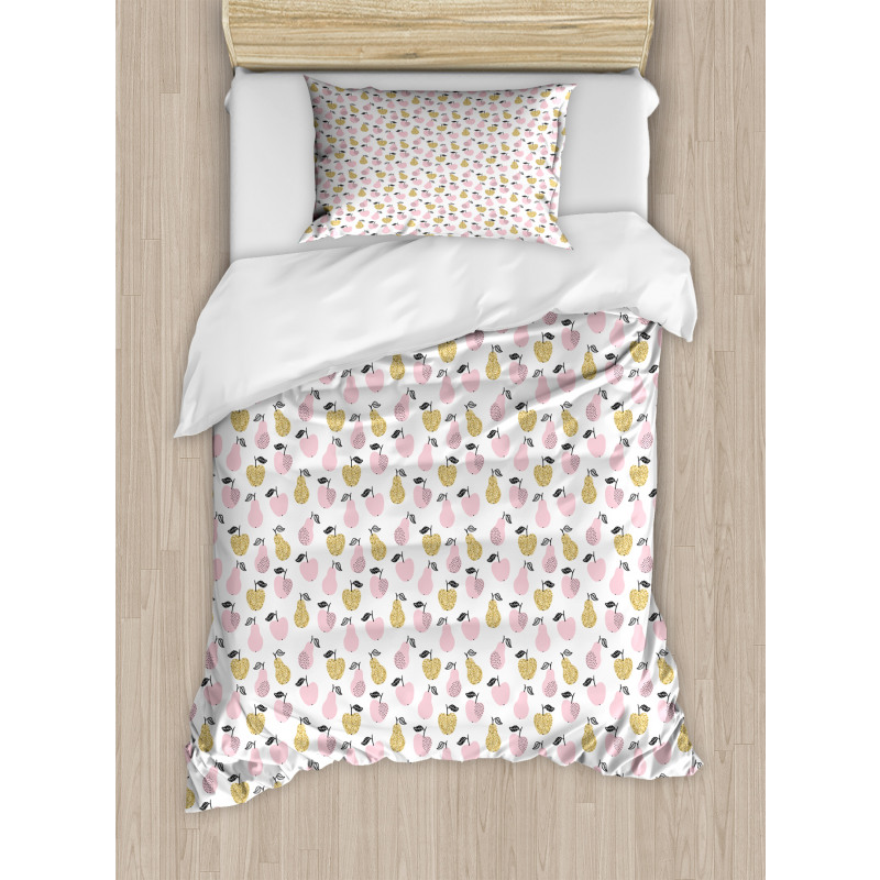 Abstract Pears and Apples Duvet Cover Set