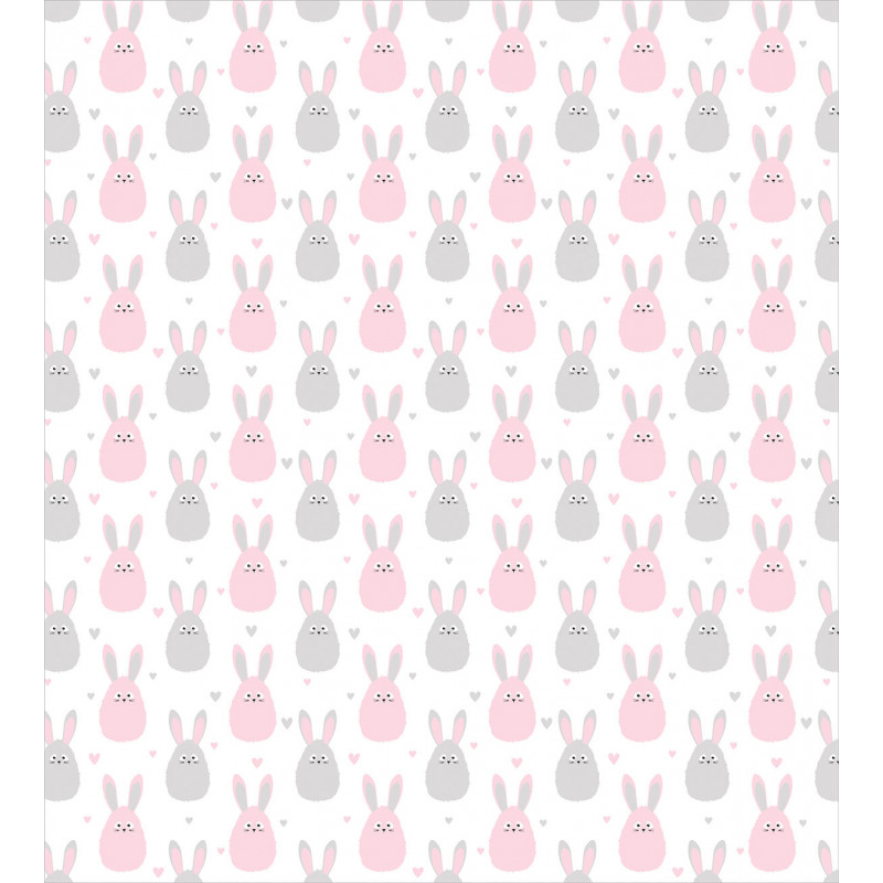 Fluffy Baby Rabbits Cartoon Duvet Cover Set