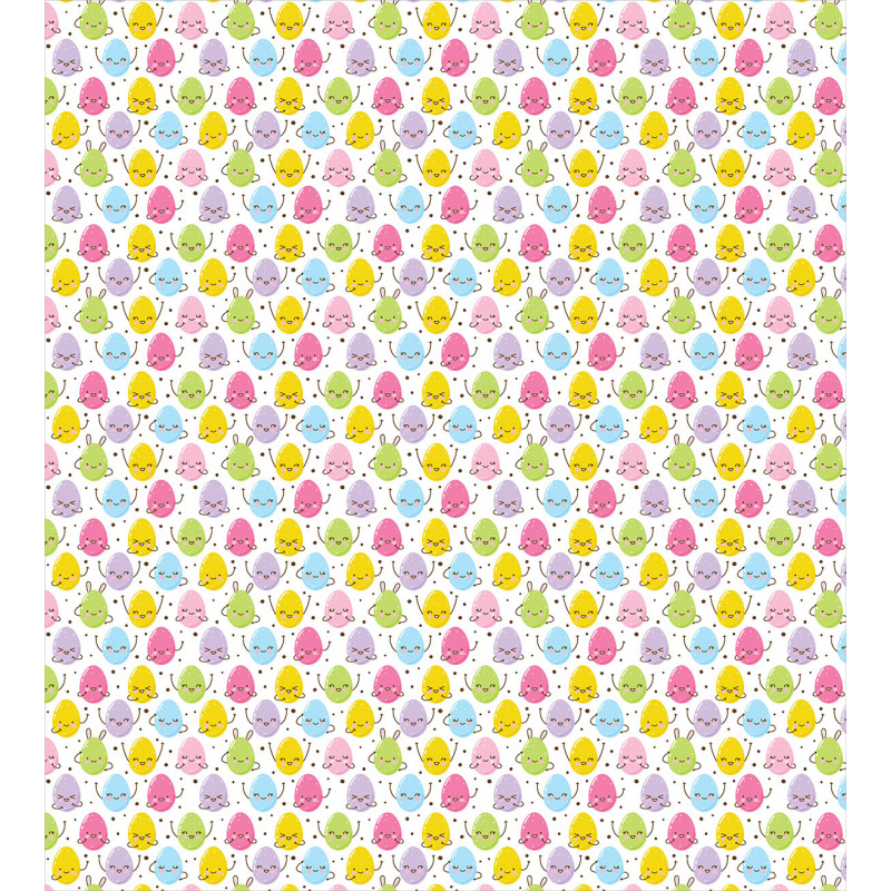 Colorful Happy Eggs and Dots Duvet Cover Set
