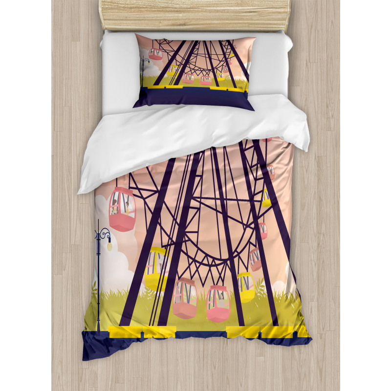 Cartoonish Fun Ride Duvet Cover Set