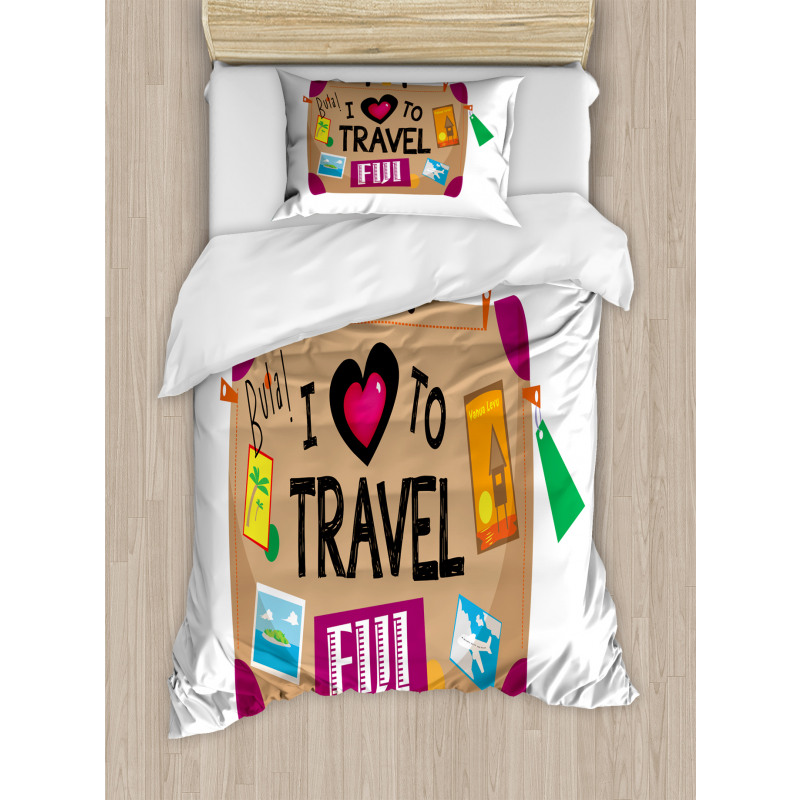 Luggage to Fiji Duvet Cover Set