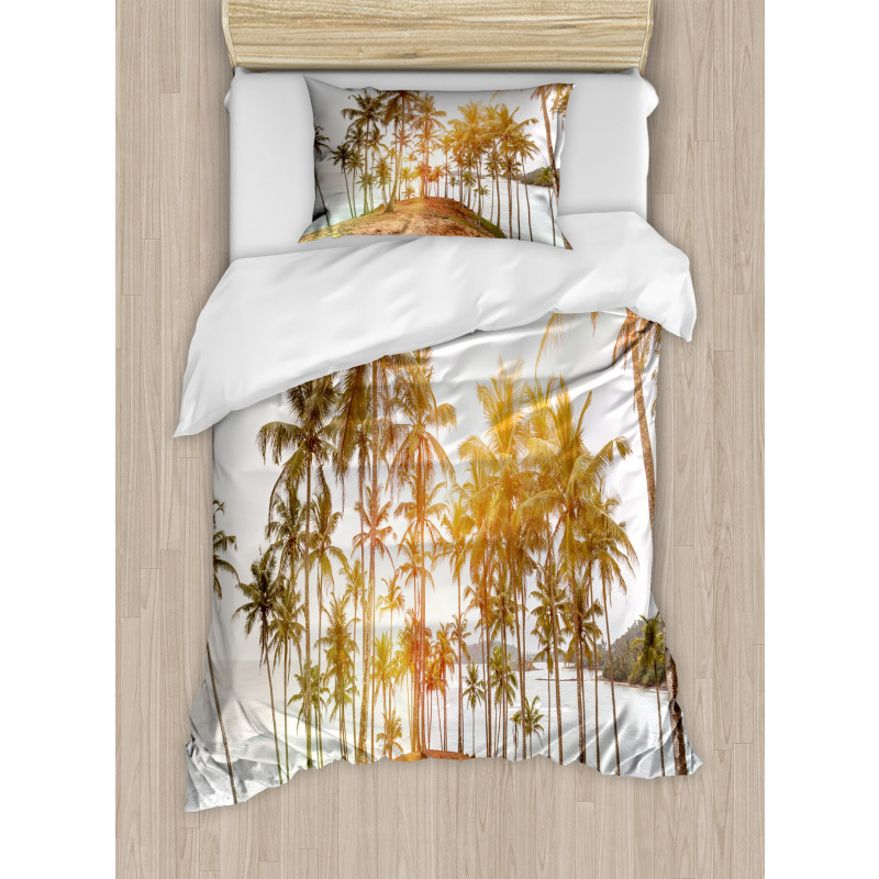 Sunbeams Hitting an Island Duvet Cover Set