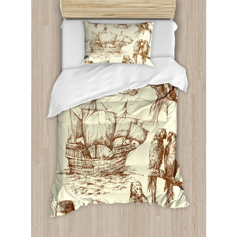 Old Merchant Ship Duvet Cover Set