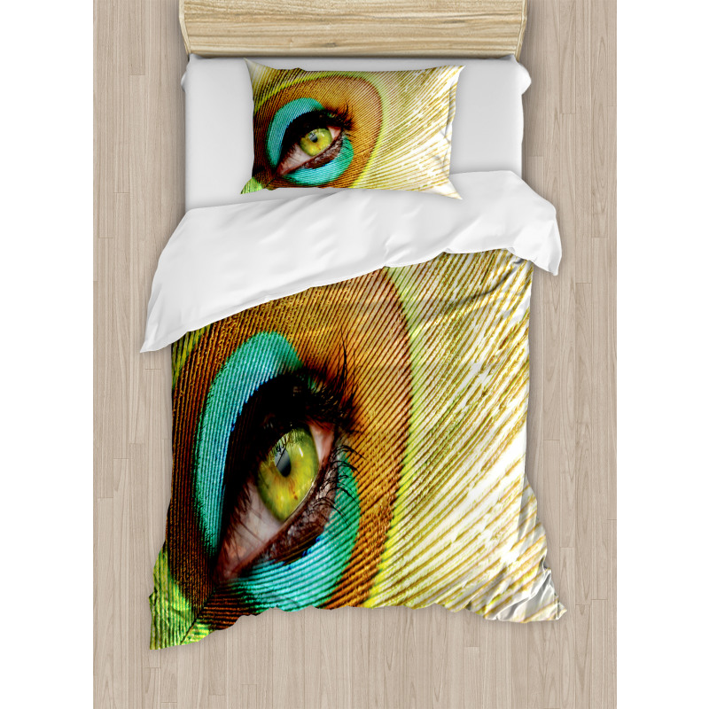 Peacock Feather Eye Duvet Cover Set