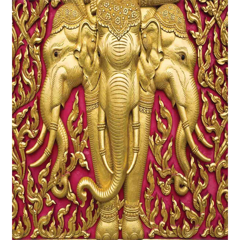 Thai Art Building Door Duvet Cover Set