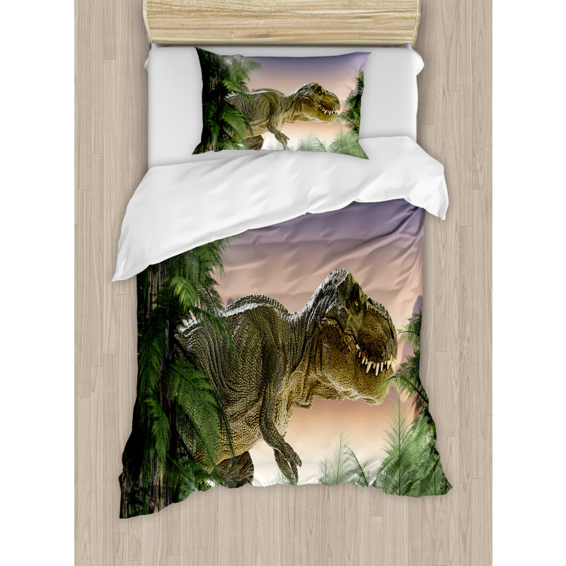 Dinosaur in the Jungle Duvet Cover Set