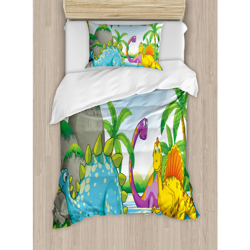 Dinosaurs in the Jungle Duvet Cover Set