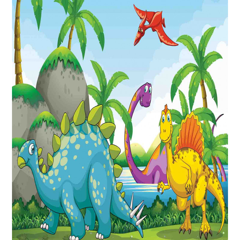 Dinosaurs in the Jungle Duvet Cover Set