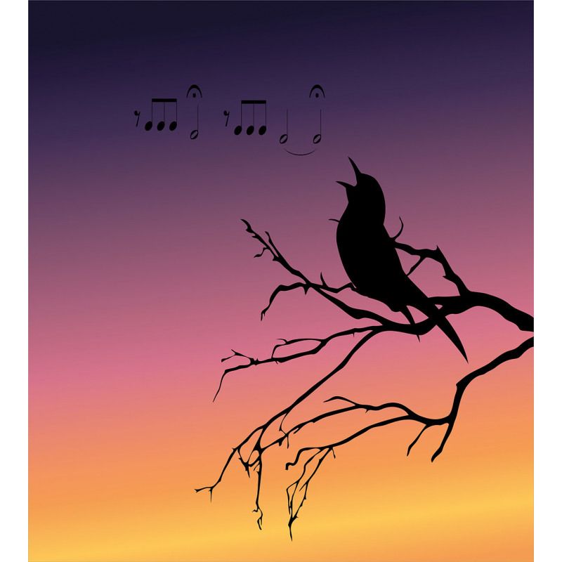 Gradient Sunrise Bird Duvet Cover Set