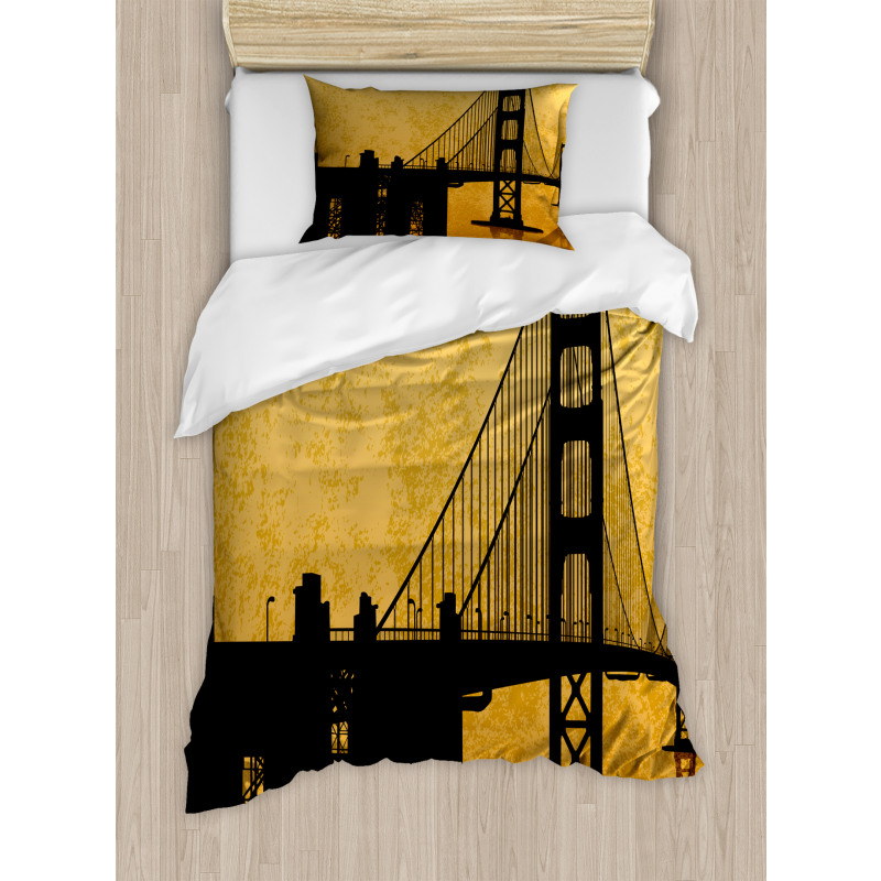 Golden Gate Bridge Art Duvet Cover Set