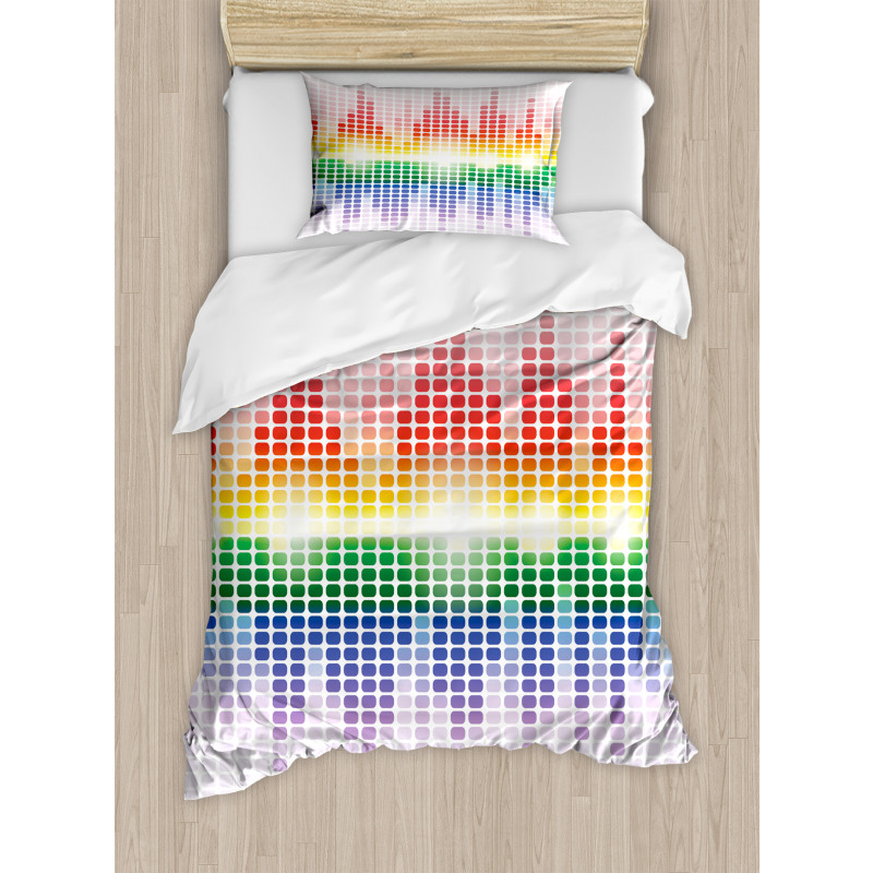 Vibrant Colors Club Disco Duvet Cover Set