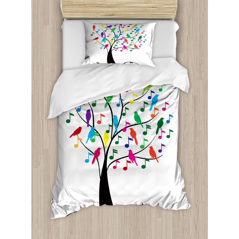Tree with Notes Happiness Duvet Cover Set
