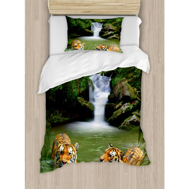 Siberian Tigers Duvet Cover Set