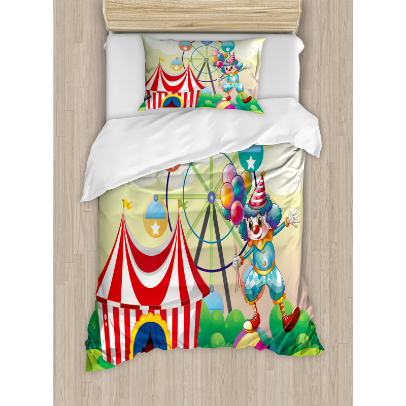 Clown Inflatable Ball Duvet Cover Set