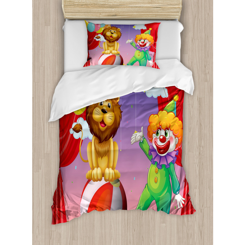 Lion Clown Performance Duvet Cover Set