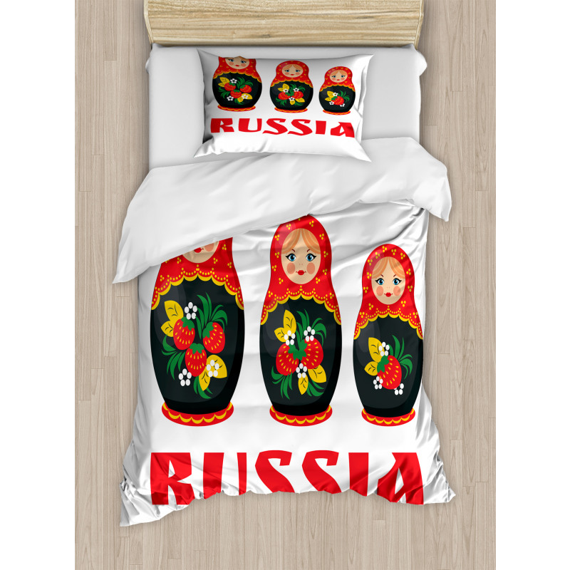 Nesting Matryoshka Dolls Duvet Cover Set