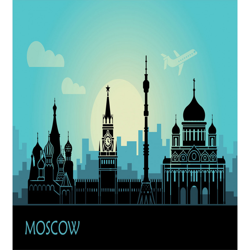 Moscow City Line Skyline Duvet Cover Set