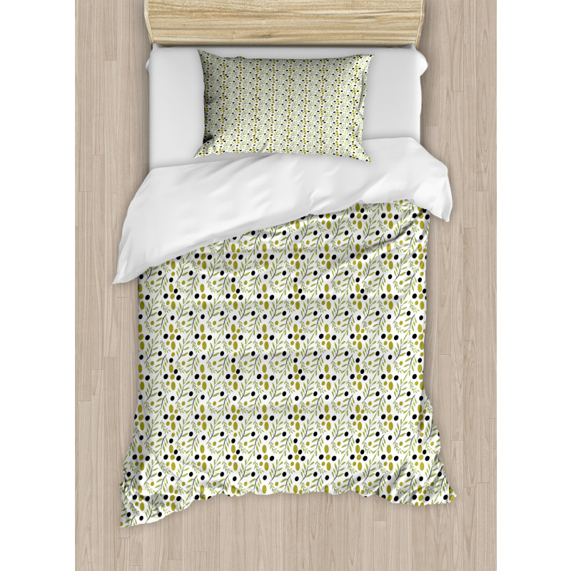 Organic Foods Leaves Budding Duvet Cover Set